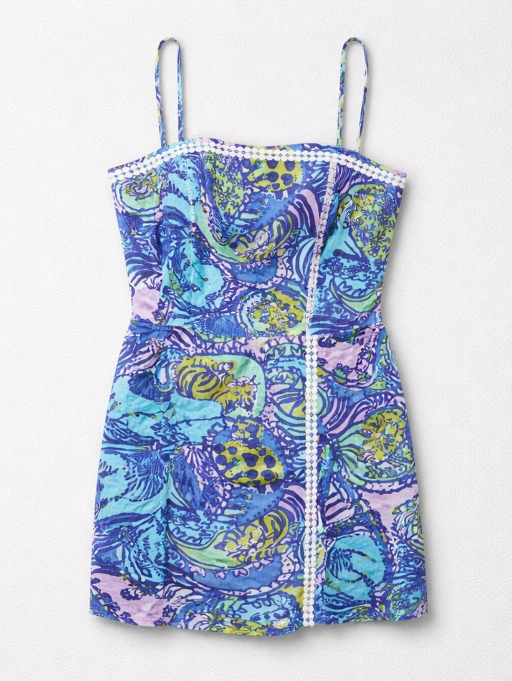 Lilly Pulitzer RARE Jesse Romper Dress Cattitude Cat Print Vacay Size 6 - Picture 3 of 14